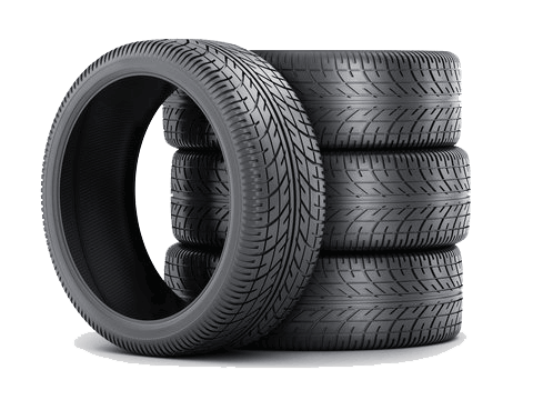 A stack of tires banner